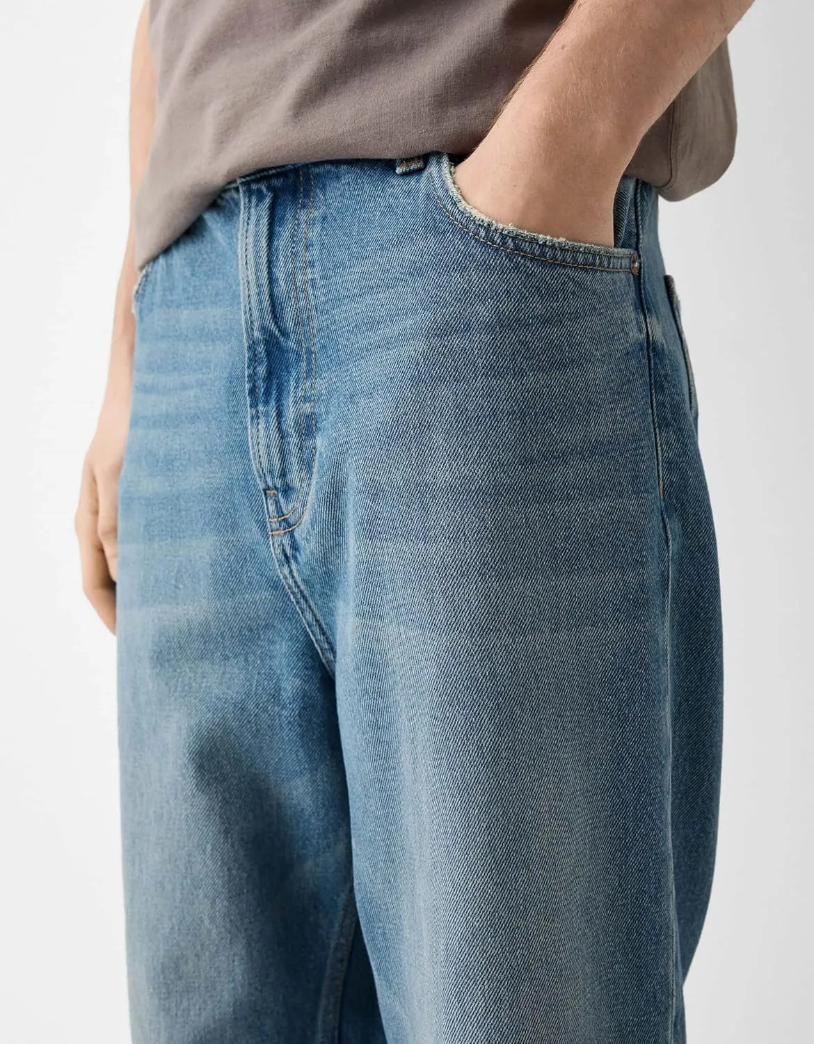 Baggy Jeans for Men Loose Fit Wide Leg Denim Pants Skateboard Hip Hop Jeans Y2K Vintage Streetwear Trousers