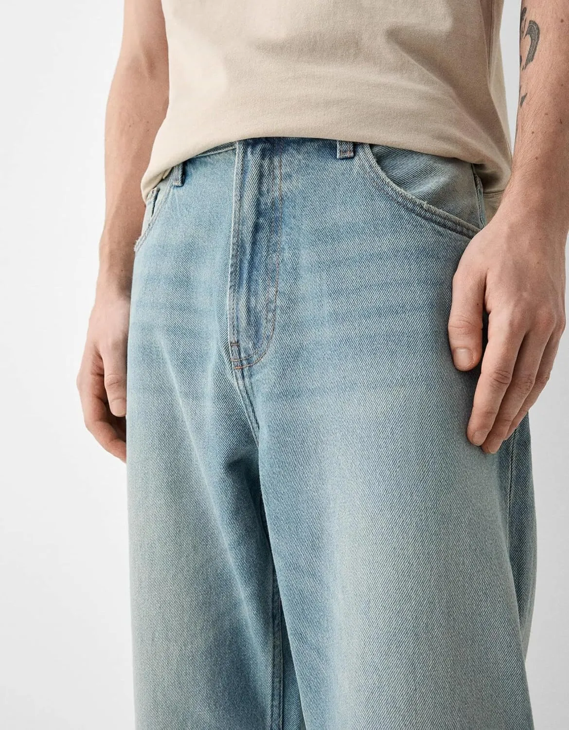 Baggy Jeans for Men Loose Fit Wide Leg Denim Pants Skateboard Hip Hop Jeans Y2K Vintage Streetwear Trousers