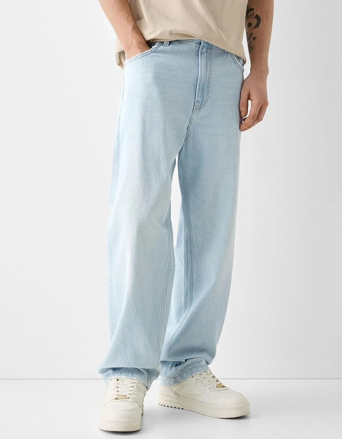 Baggy Jeans for Men Loose Fit Wide Leg Denim Pants Skateboard Hip Hop Jeans Y2K Vintage Streetwear Trousers