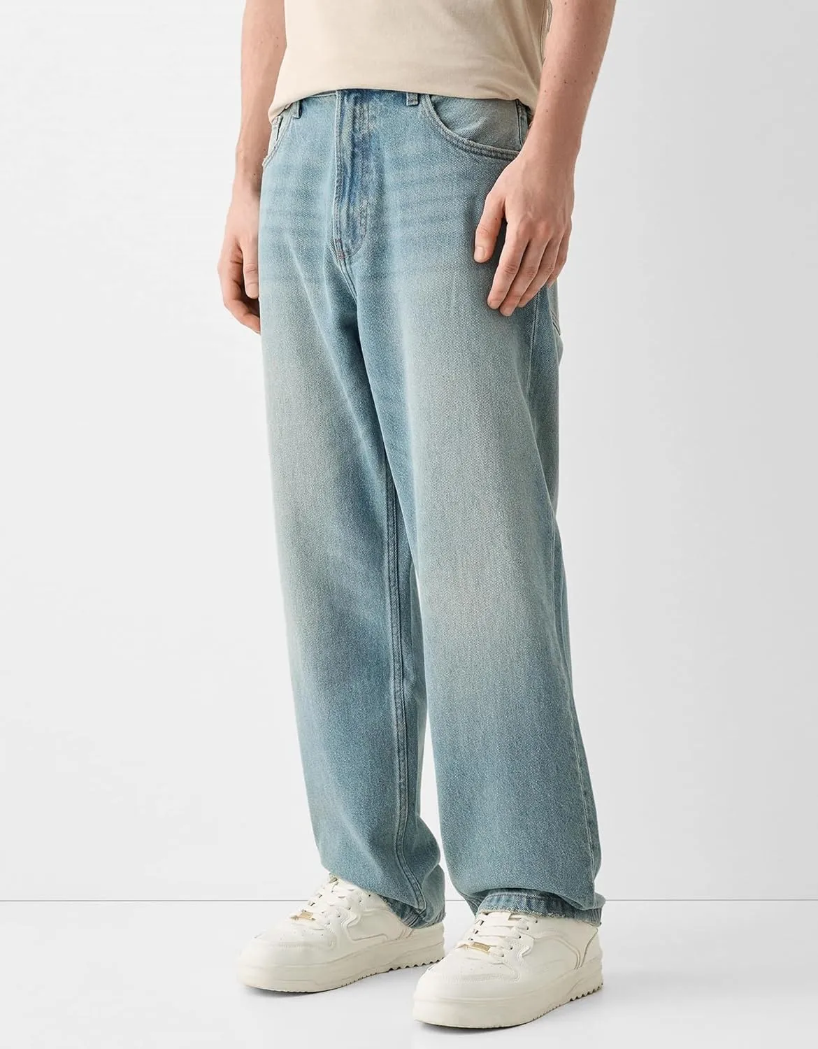 Baggy Jeans for Men Loose Fit Wide Leg Denim Pants Skateboard Hip Hop Jeans Y2K Vintage Streetwear Trousers