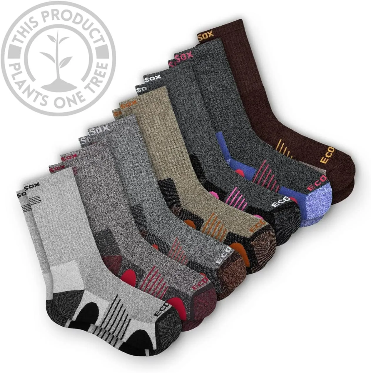 Bamboo Viscose Full Cushion Hiking/Outdoor Crew Socks/Keep Your Feed Dry/Odor & Blister Free (3 Pack)