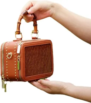 Bamboo Woven Bag Bags Crossbody Bags Women Beach Bags Daily Handbags Tote Beach Vacation Bag