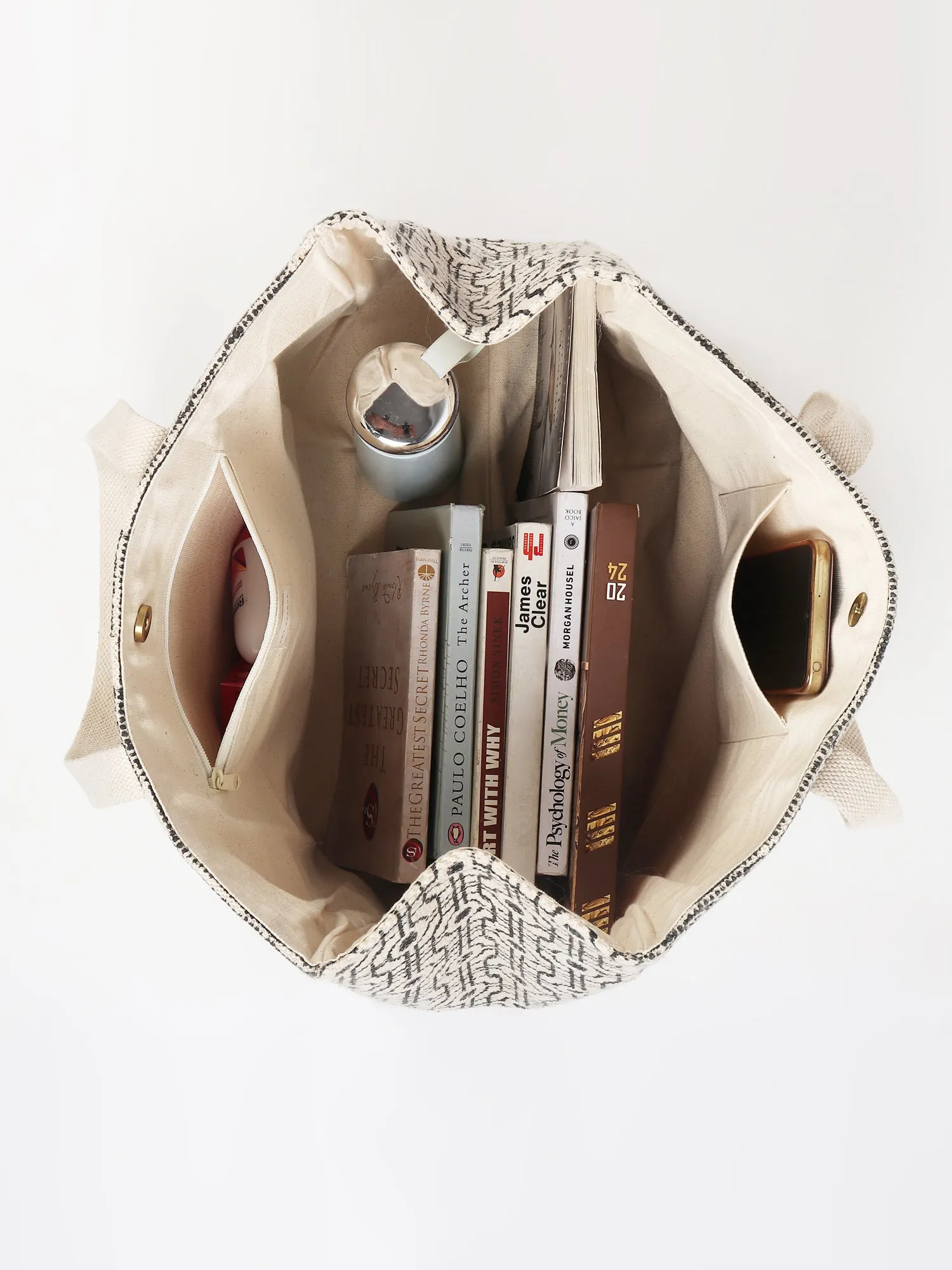 BANIAS - HAND BLOCK COTTON PRINTED TOTE BAG