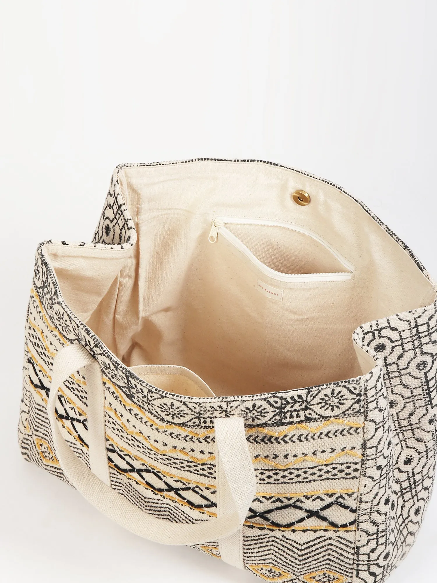 BANIAS - HAND BLOCK COTTON PRINTED TOTE BAG