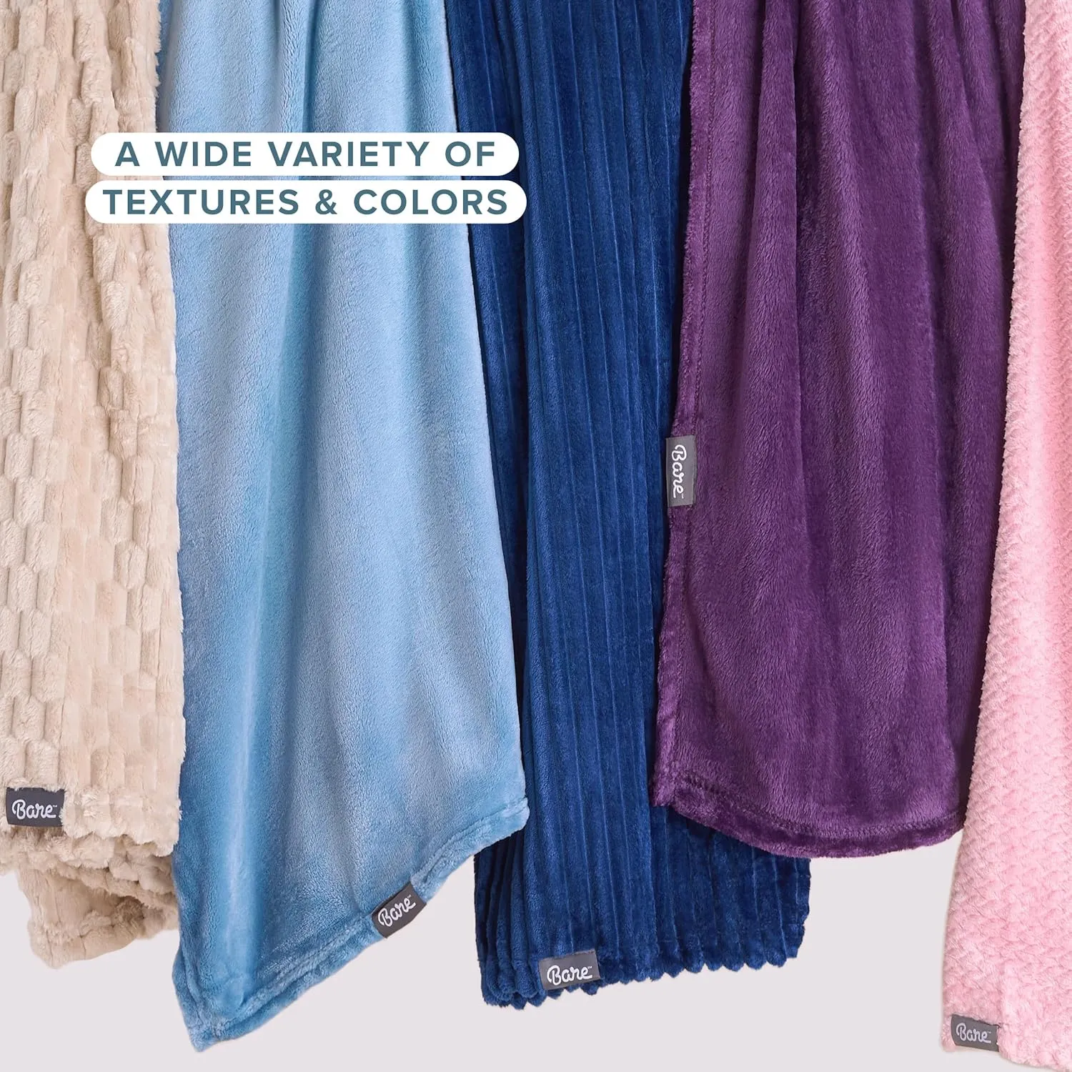 Bare Home Fleece Blanket - Full/Queen - Coronet Blue - Lightweight Throw for Bed, Sofa, Couch, Movie Night, Camping, and Travel - Microplush - Cabin Blanket (Full/Queen, Coronet Blue)