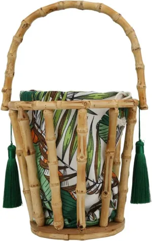 Beach Bags for Women, Fashionable Beautiful Bamboo Tass Bamboo Woven Handbag, Sturdy Straw Beach Bag for Daily Dress Beach(Bamboo Bag)