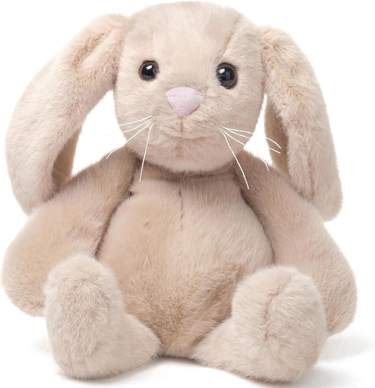 Bearington Snuggle Bunny Plush, 13.5 Inch Tan Stuffed Animal