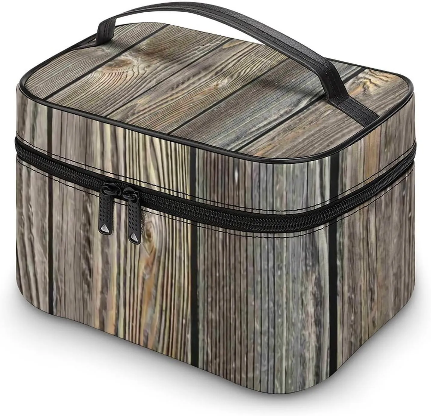 Beautiful Authentic Looking Wood Large Capacity Soft And High-value Practical Makeup And Wash Bag