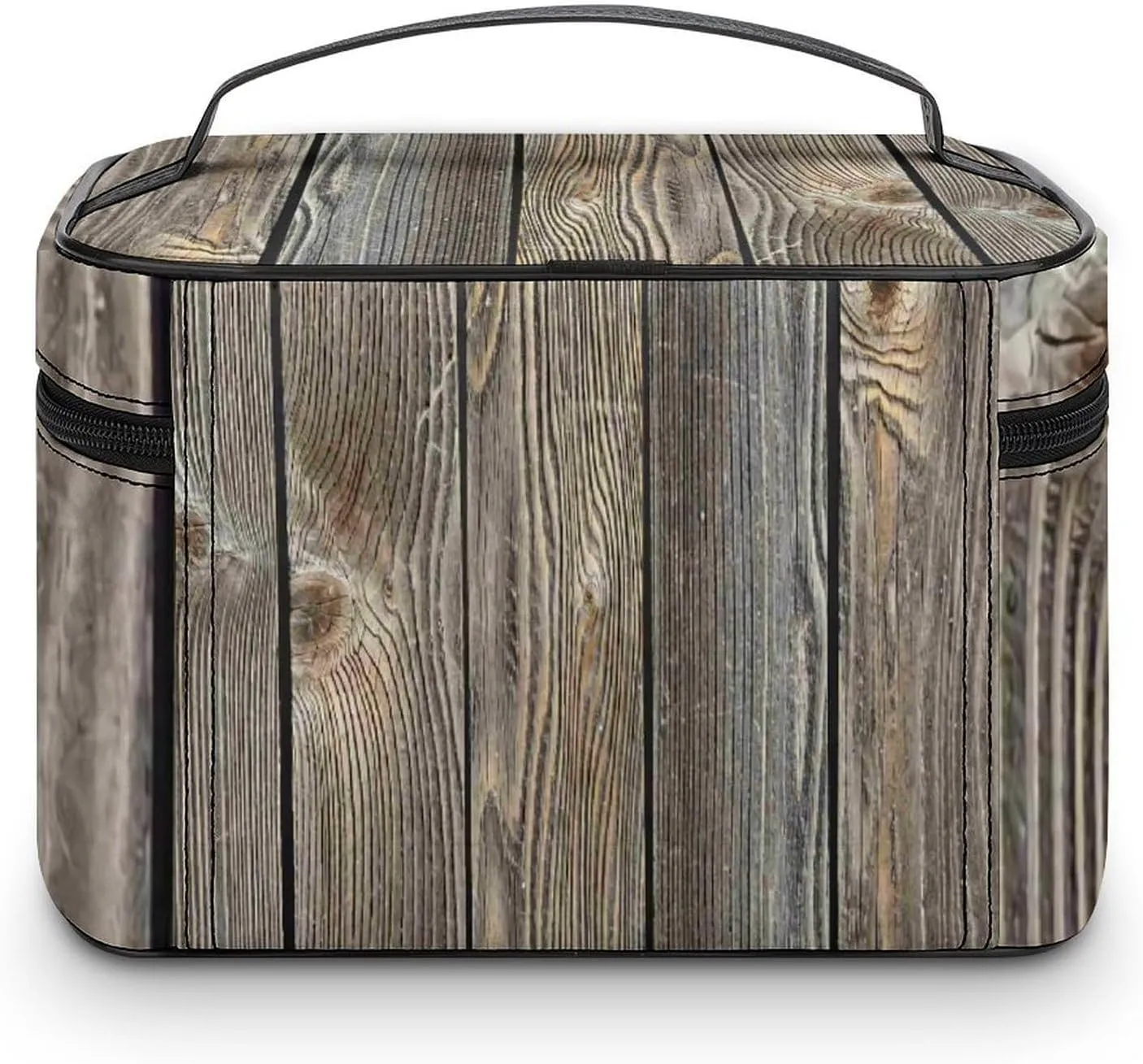 Beautiful Authentic Looking Wood Large Capacity Soft And High-value Practical Makeup And Wash Bag
