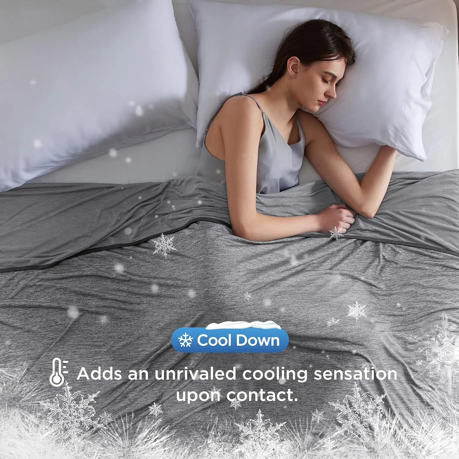 Bedsure Cooling Blanket for Hot Sleepers - Spring Summer Throw Blanket for Bed, Arc-Chill Lightweight Summer Bedding Gifts, Cool Thin Ice Cold Comfort Throws with Rayon Derived from Bamboo, 50x70