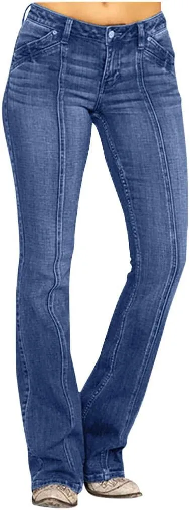 Bell Bottom Jeans for Women High Waisted Flare Jeans with Classic Wide Leg Denim Pants