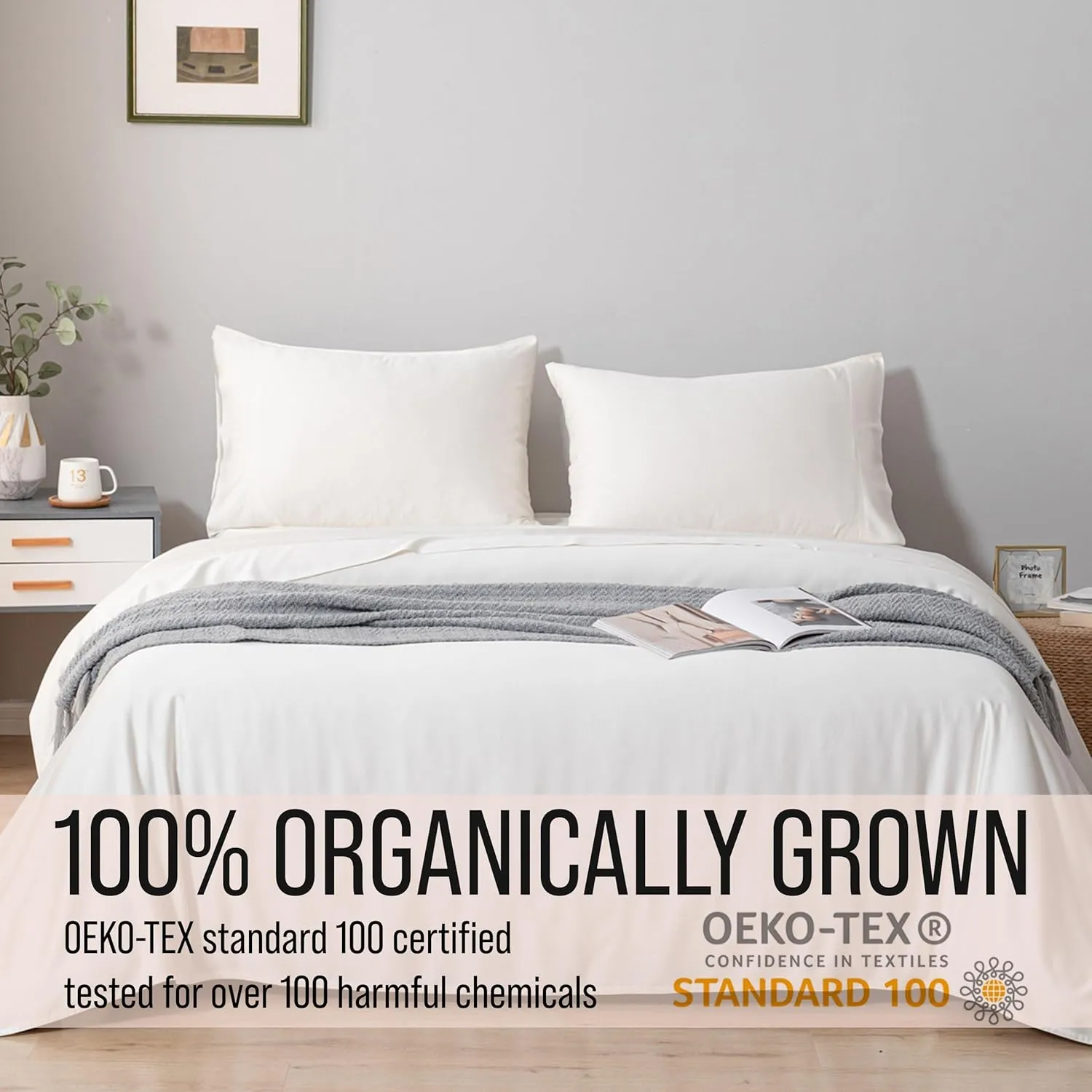 Bella Coterie Luxury Bamboo Viscose King Size Sheet Set | 100% Organically Grown | Ultra Soft | Cooling for Hot Sleepers | 18" Deep Pocket [Ivory]