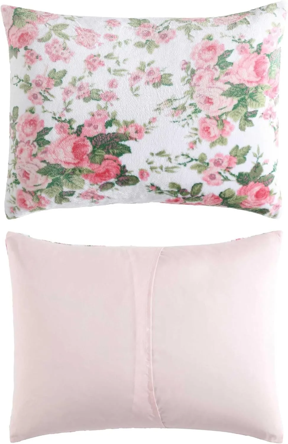 Betsey Johnson - Comforter Set, Super Soft Plush Bedding with Matching Shams & Throw Pillows, Charming Room Essentials (Vintage Floral Pink, Full/Queen)