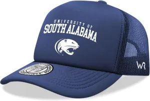 BH Fashion Company University of South Alabama Jaguars USA Trucker Mesh Snapback Seal Hat Navy Blue