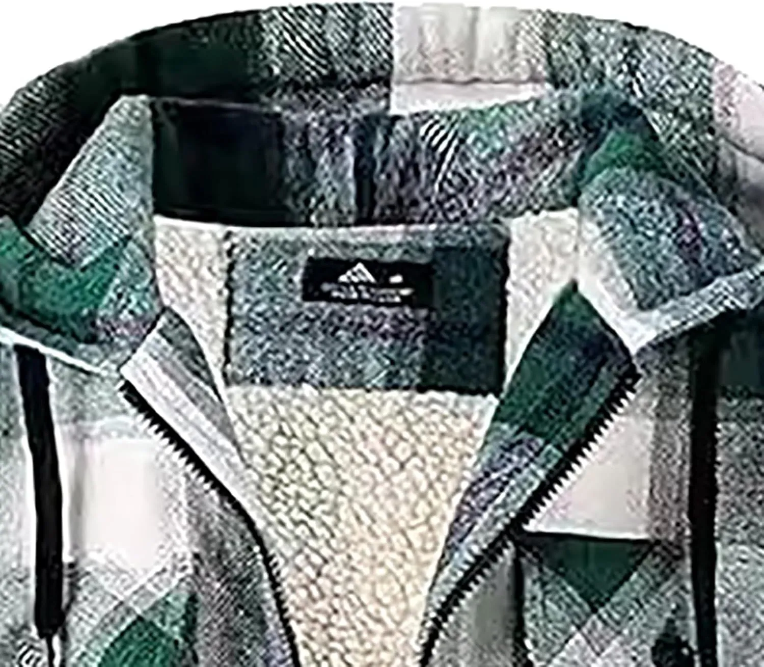 Big and Tall Flannel Jacket for Men Cotton Plaid Fleece Lined Hoodies Sherpa Full Zip Plus Size Fall Winter Warm Coat