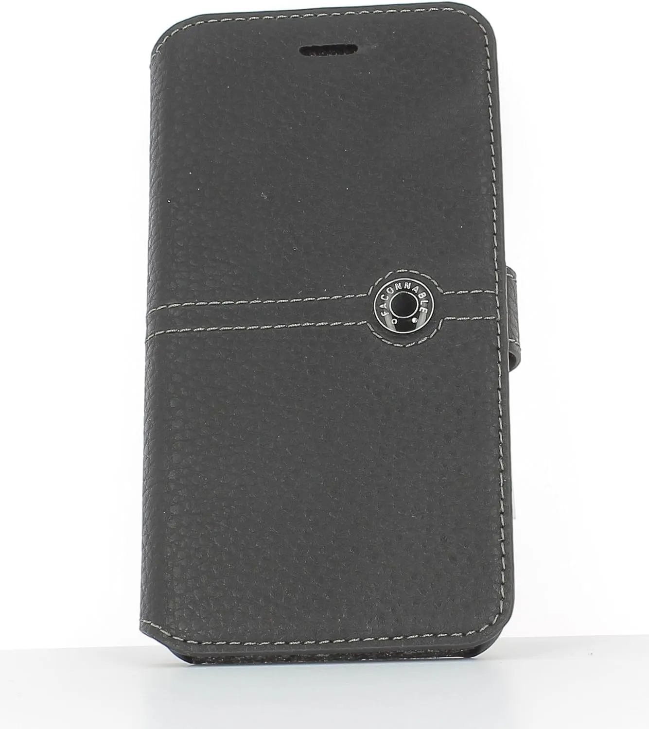 bigben Faconnable FACOBKBELIP7B Case for iPhone 7, Serie Collection, Folio Case, Sellier Collection, Black