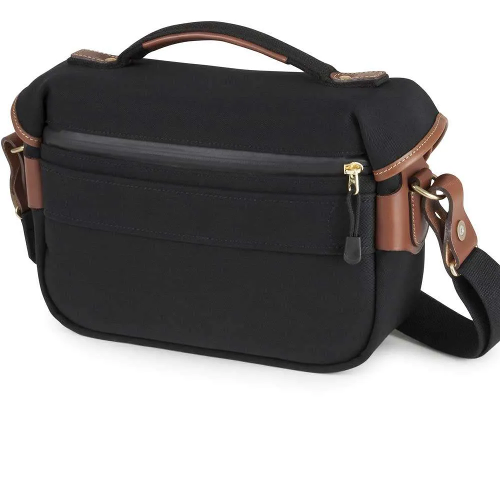 Billingham Hadley Small Pro Shoulder Bag - Black Canvas Tan Leather