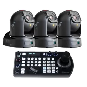 BirdDog P240 40X Full NDI PTZ 3-Camera Bundle (Black)