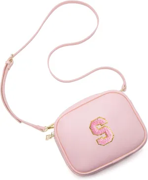 Birthday Gifts for 4 5 6 7 8 9 10 11 12 13 Year Old Girls Initial PU Leather Crossbody Bags for Girls