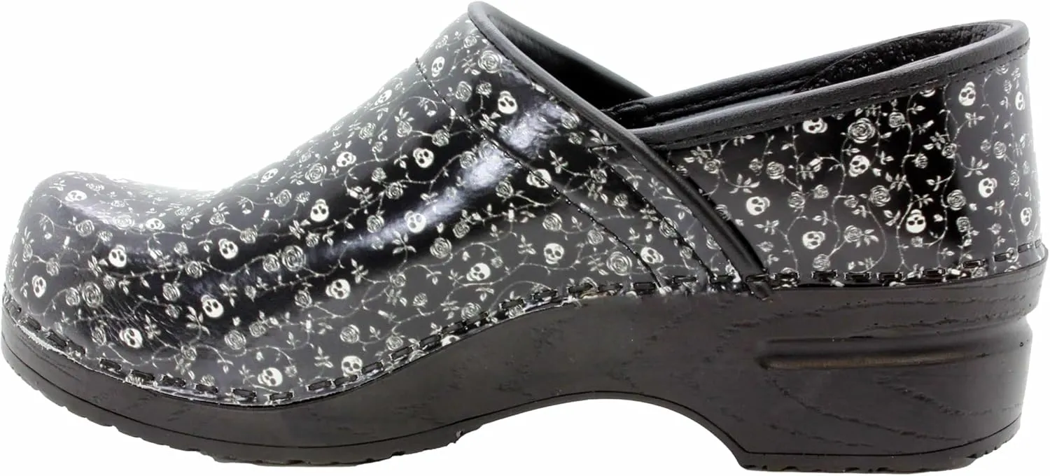 BJORK Swedish Comfort Women's Professional Printed Leather Clogs