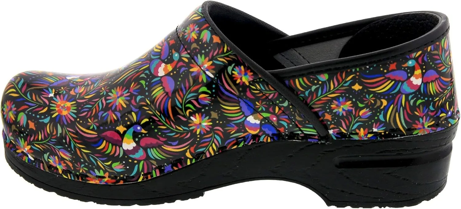 BJORK Swedish Comfort Women's Professional Printed Leather Clogs