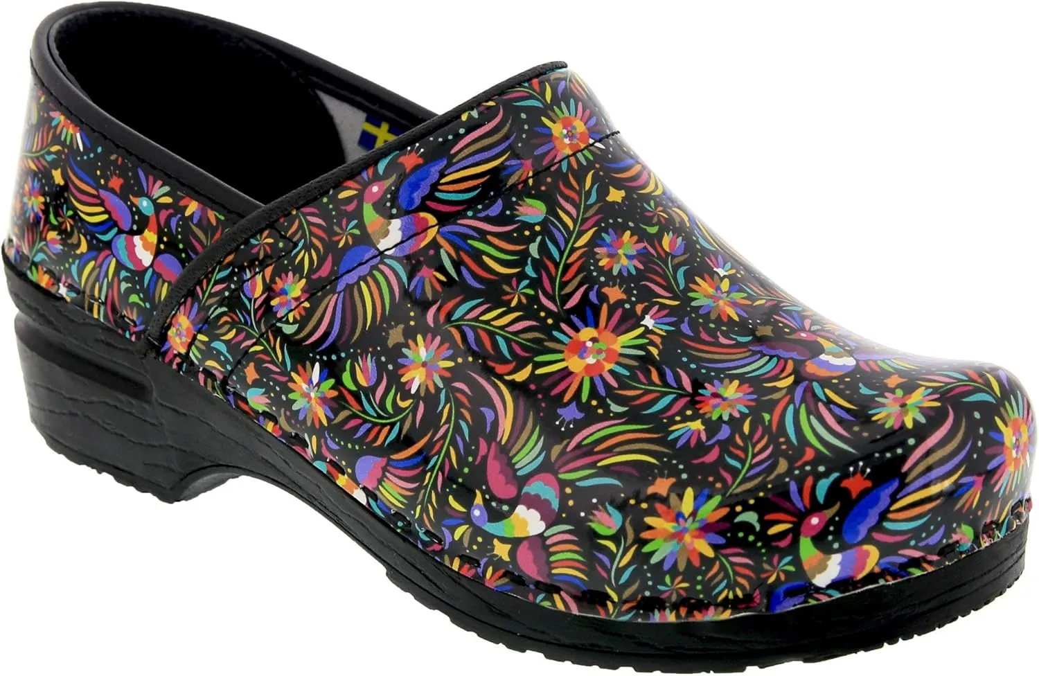 BJORK Swedish Comfort Women's Professional Printed Leather Clogs