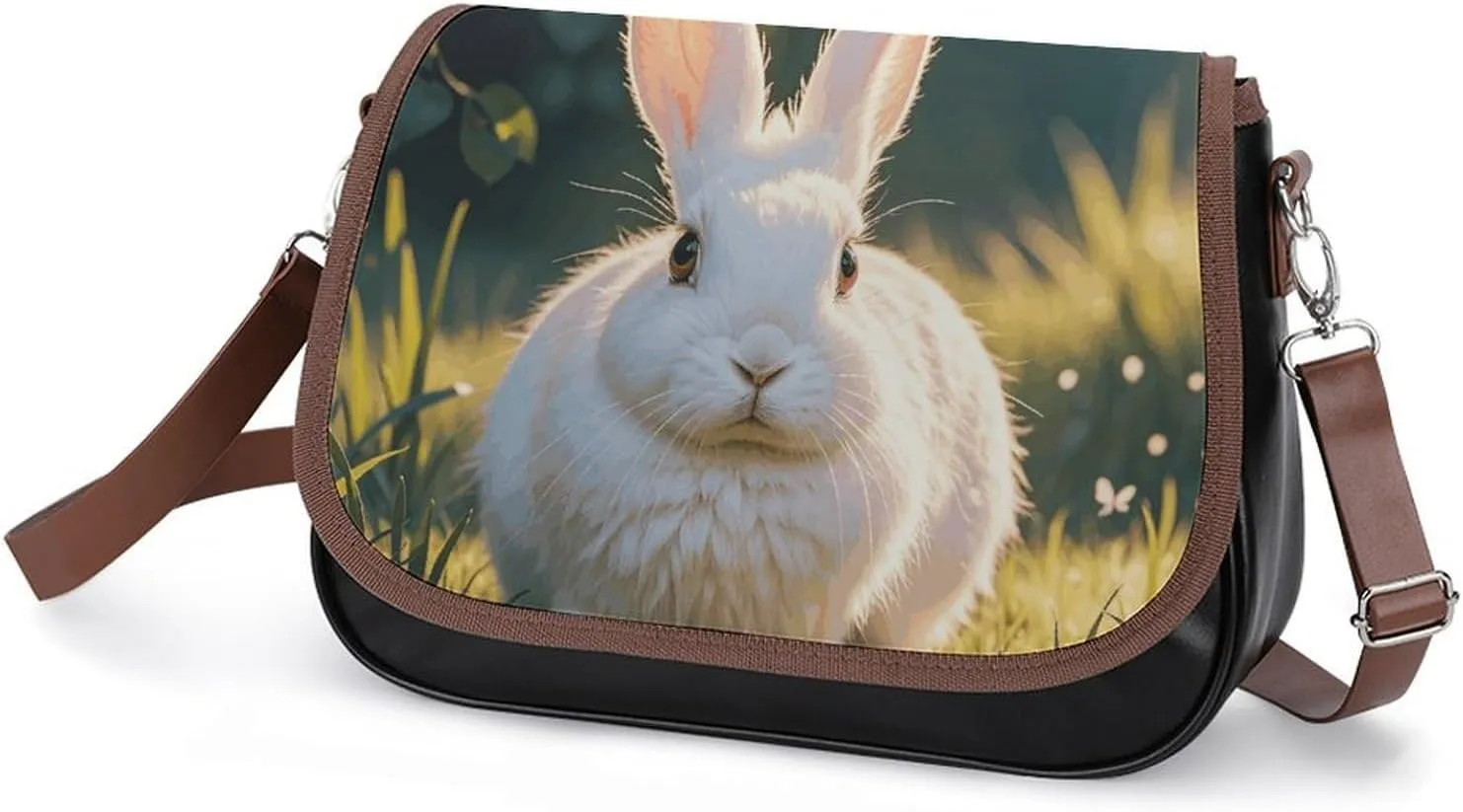 Black And White Cow Print Crossbody Bags for Women Travel Shoulder Bag Small Leather Cross Body Handbags