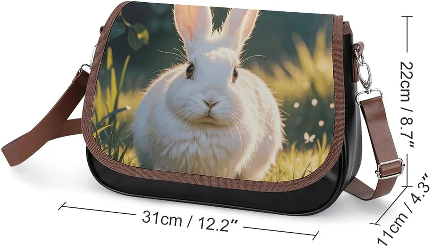 Black And White Cow Print Crossbody Bags for Women Travel Shoulder Bag Small Leather Cross Body Handbags