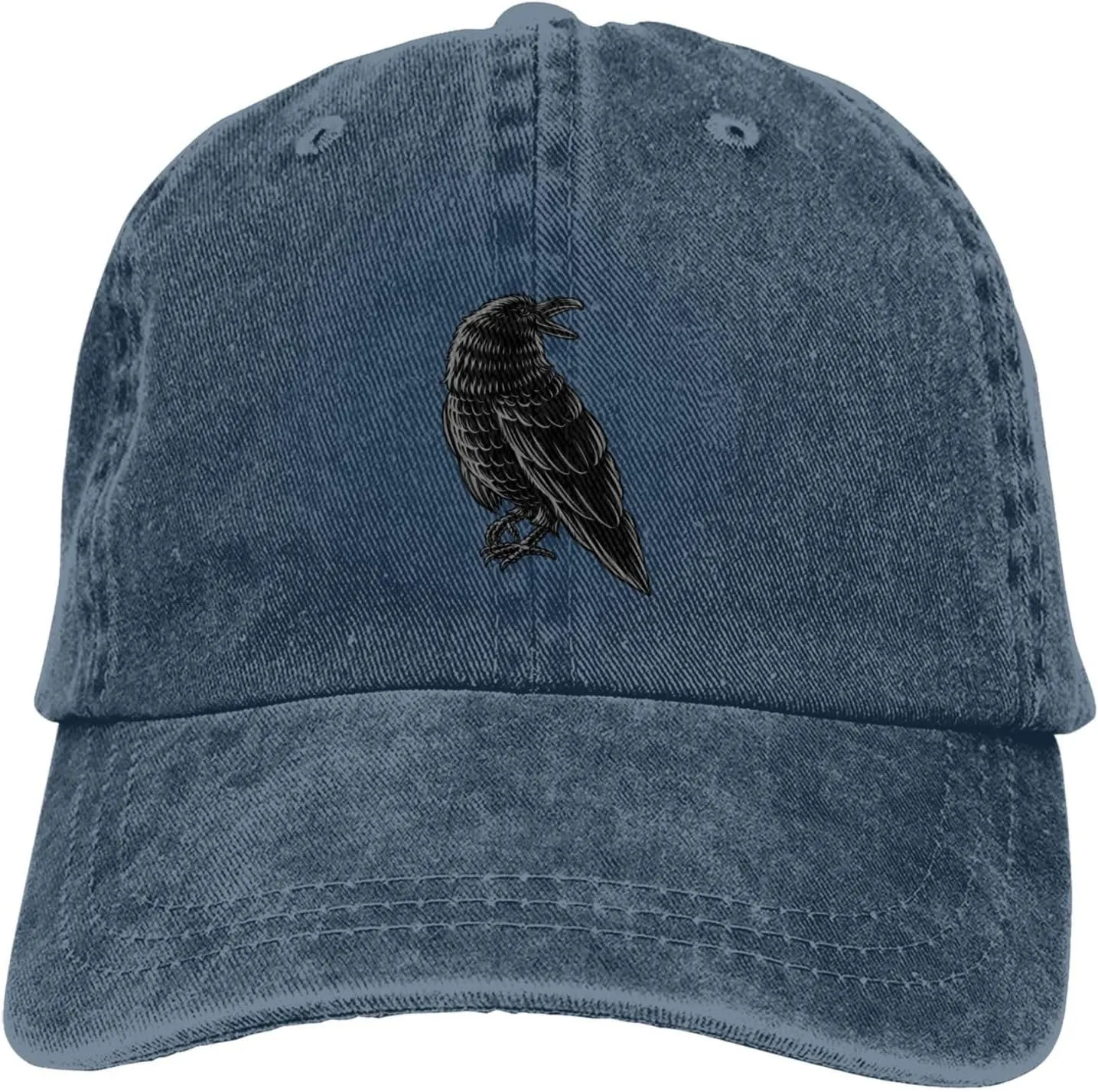 Black Raven Baseball Cap for Men Women Hats Denim Trucker Caps Dad Hat