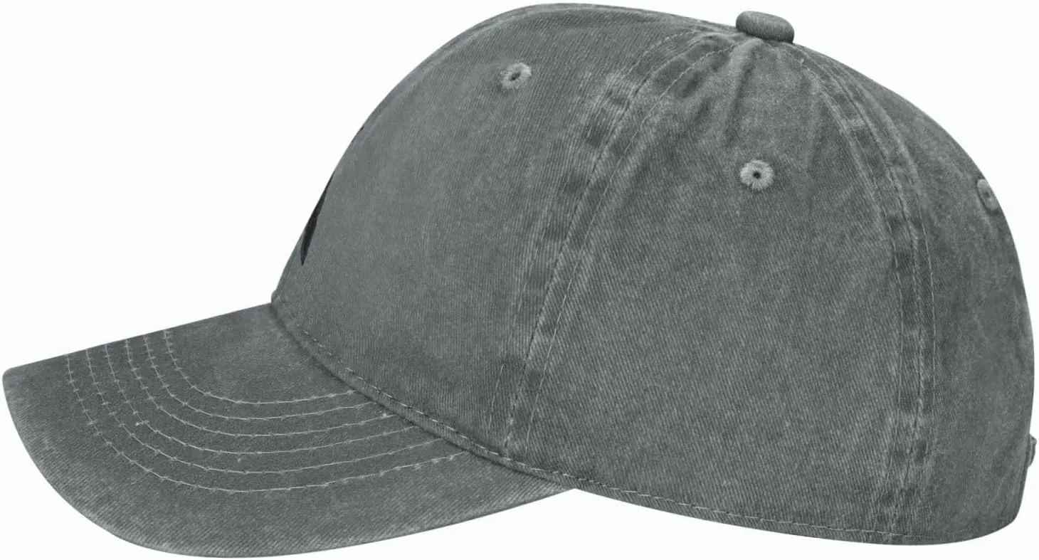 Black Raven Trucker Hat for Men Women Denim Baseball Cap Dad Hat Golf Hats