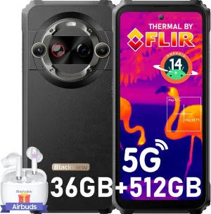 Blackview BL9000 Pro 5G Rugged Smartphone (FLIR Thermal Imaging Camera), 36GB  512GB Rugged Phone, Android 14, 50MP 50MP Camera, Dual 5G, 120Hz 6.78"FHD  Display, 120W 8800mAh Battery, NFC/GPS/WiFi 6