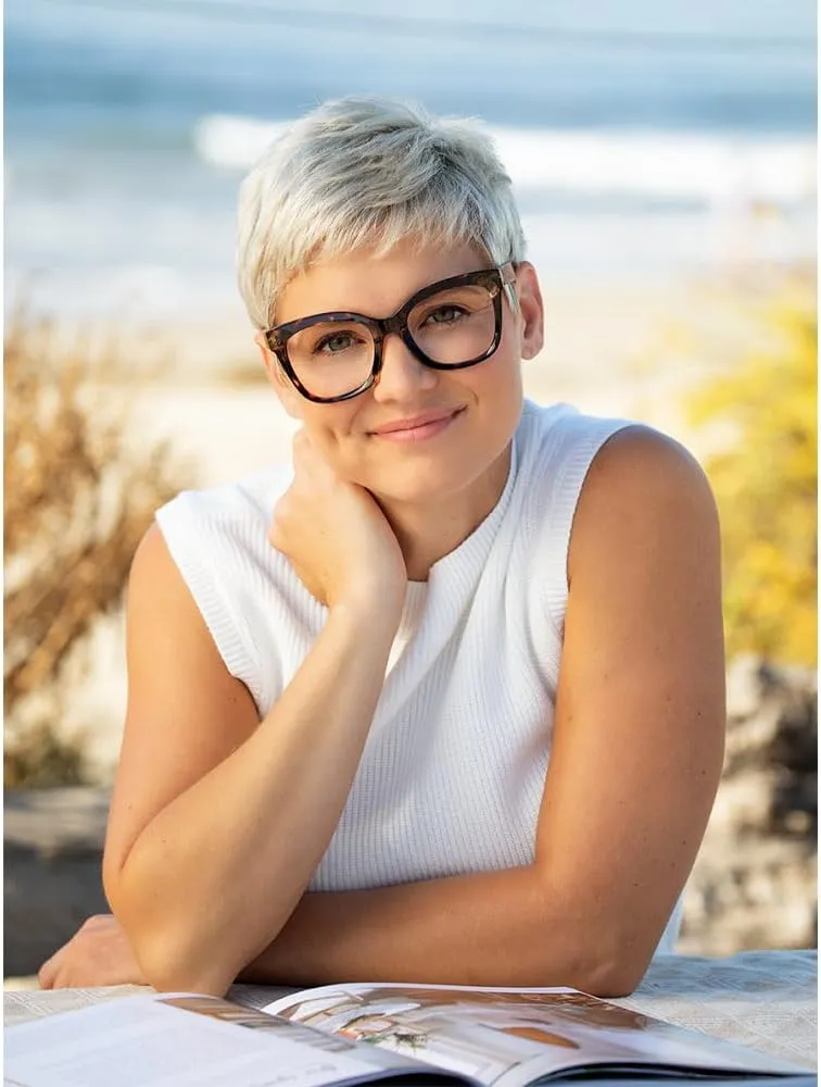 Blue Planet Cat Eye Glasses for Women and Men - Blue Light Blocking Glasses, Cat Eye Glasses Frames, Bluelight Blockers