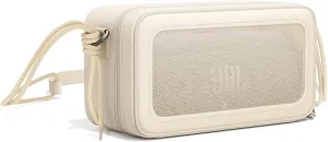 Bluetooth Speaker Universal Case Bag for BolaButty/Anker Soundcore/Soundcore 2/JBL CHARGE 5/ CHARGE 4/JBL Flip 5 /Flip 6 /Bose SoundLink Flex, with Adjustable Shoulder Strap (Beige)
