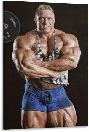 Bodybuilder Markus Ruehl Black And White Vintage Poster (1) Canvas Painting Wall Art Poster for Bedroom Living Room Decor 16x24inch(40x60cm) Frame-style