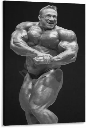 Bodybuilder Markus Ruehl Black And White Vintage Poster (6) Canvas Painting Wall Art Poster for Bedroom Living Room Decor 16x24inch(40x60cm) Frame-style