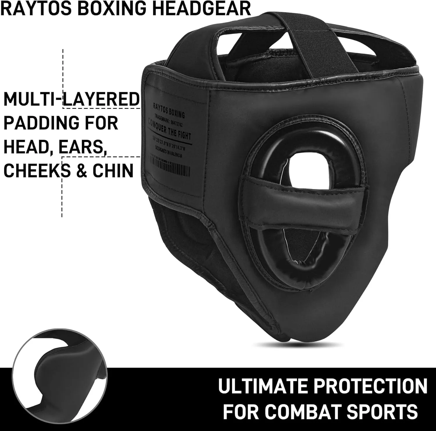 Boxing Headgear for MMA, Muay Thai, Wrestling & Sparring - Professional Training Equipment for Adult Men & Women