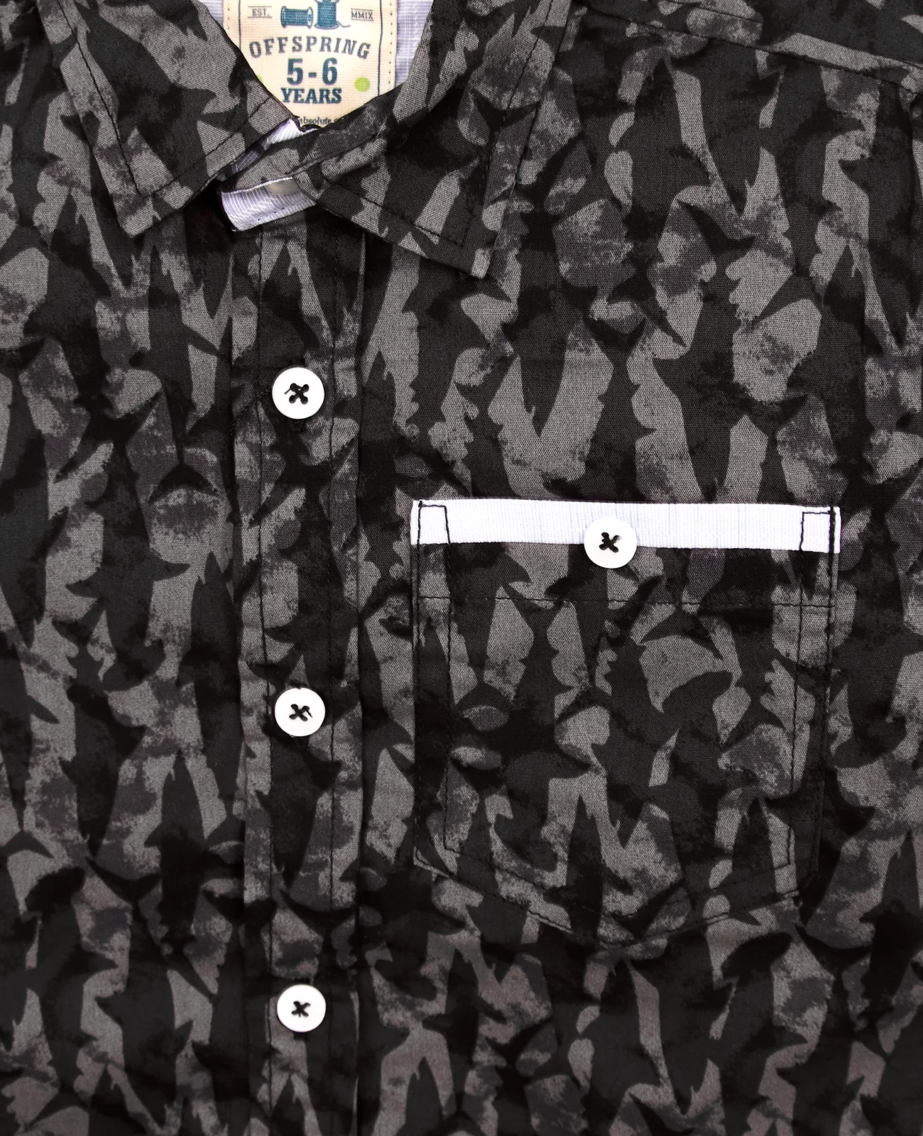 Boys Shark Printed Shirt