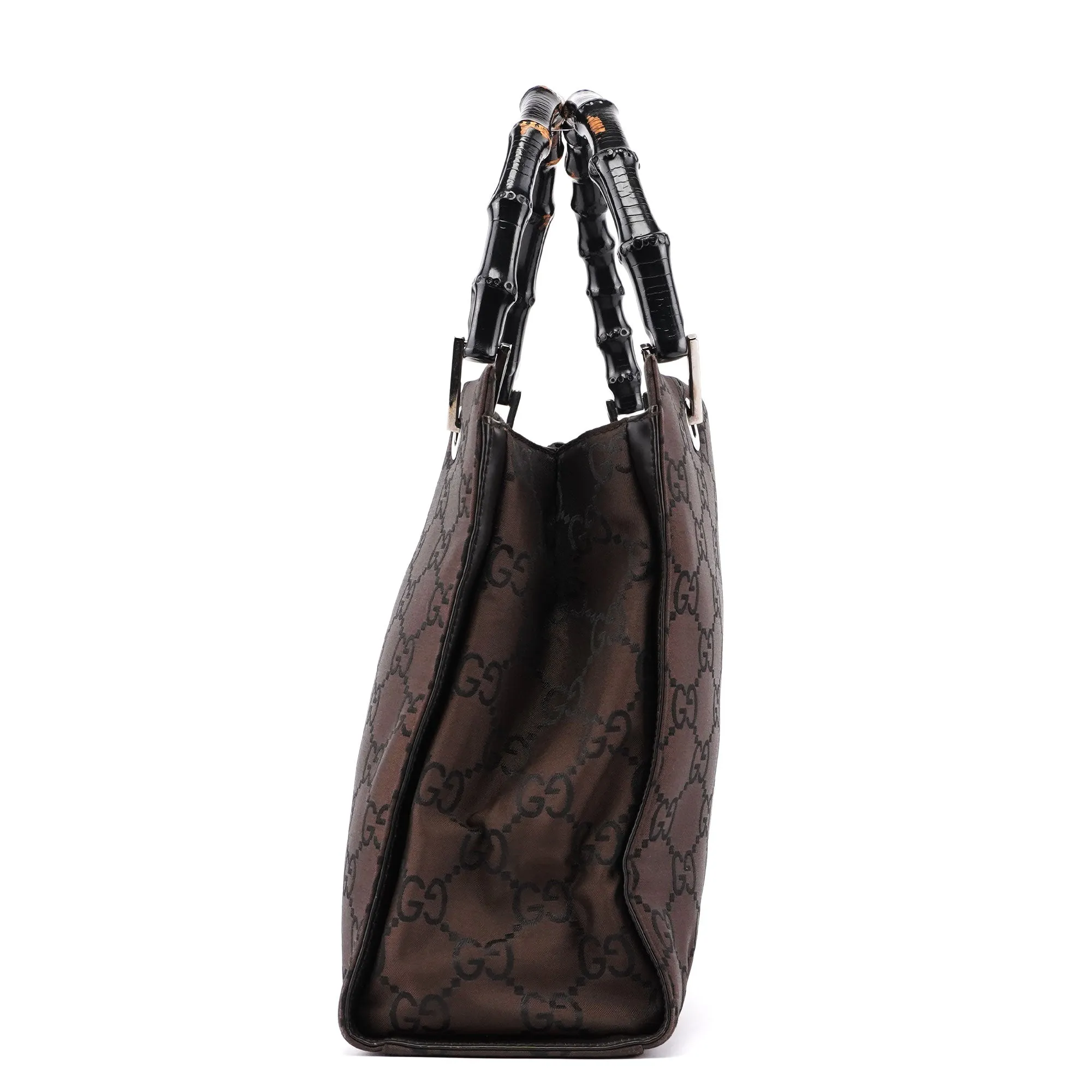 Brown GG Bamboo Tote