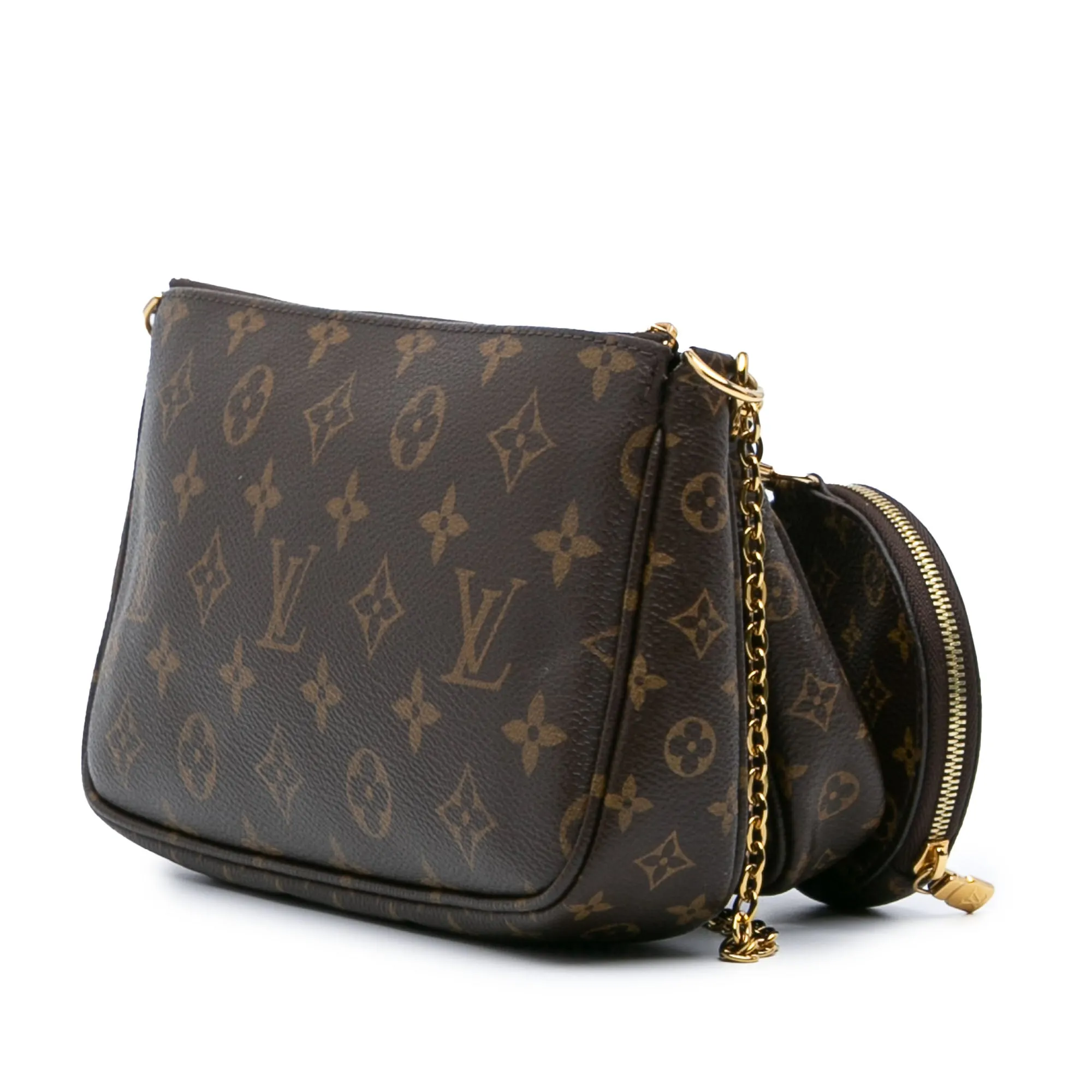 Brown Louis Vuitton Monogram Multi Pochette Accessoires Satchel