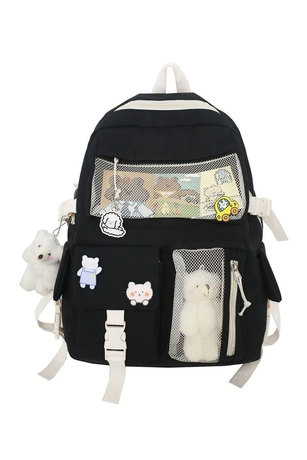 Buckle Badge Pastel Color Backpack