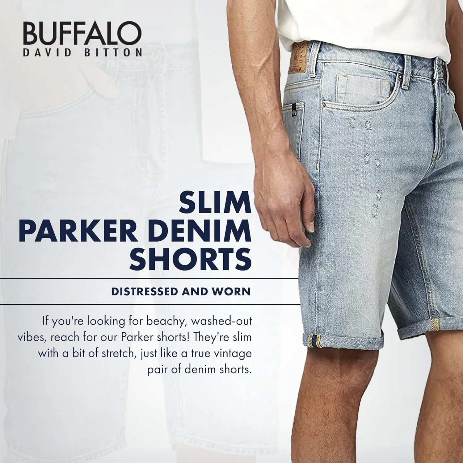 Buffalo David Bitton Men's Slim Parker Denim Shorts