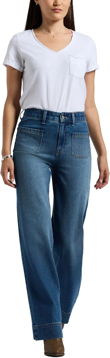 Buffalo David Bitton Women's Addie High Rise Wide Leg Jeans