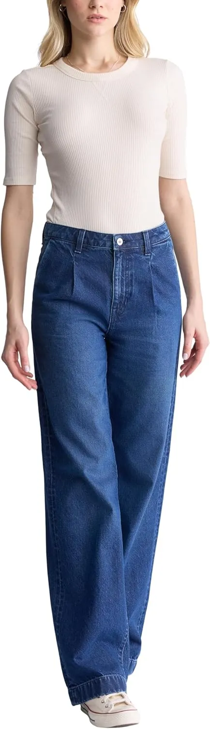 Buffalo David Bitton Women's Addie High Rise Wide Leg Jeans