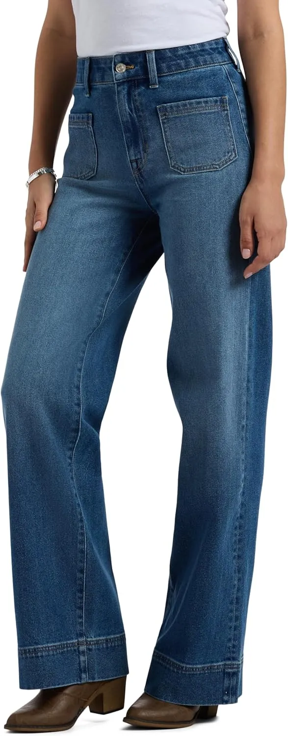 Buffalo David Bitton Women's Addie High Rise Wide Leg Jeans