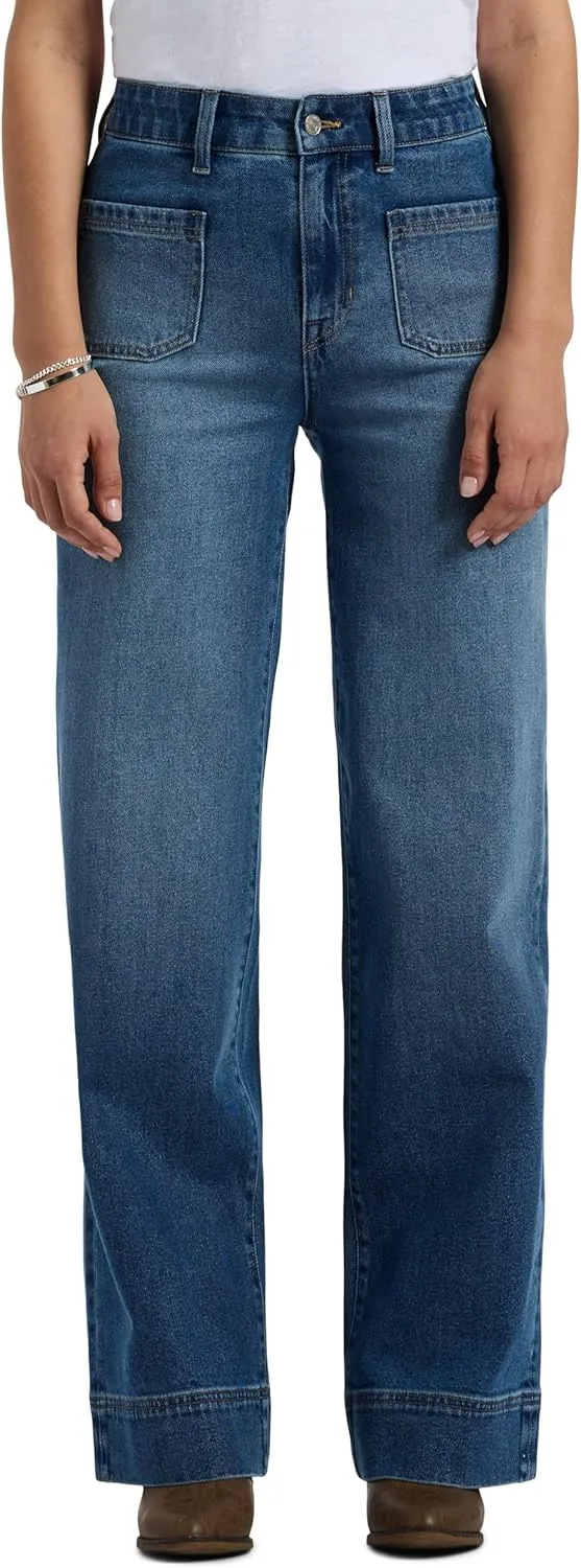 Buffalo David Bitton Women's Addie High Rise Wide Leg Jeans