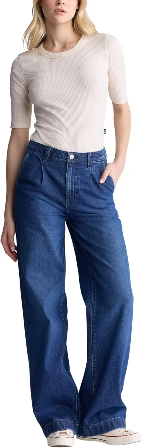 Buffalo David Bitton Women's Addie High Rise Wide Leg Jeans