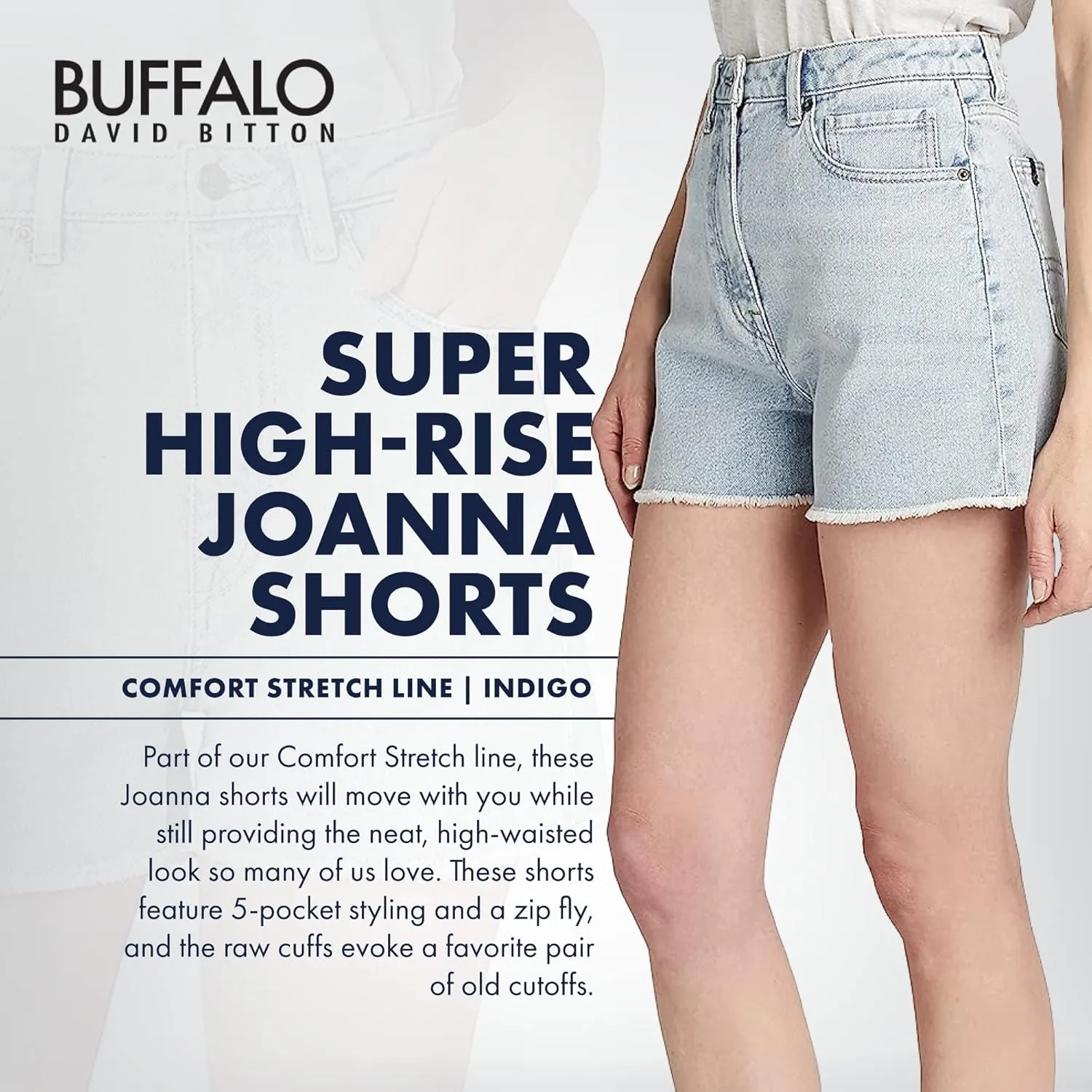 Buffalo David Bitton Women's Joanna Super High Rise Denim Shorts
