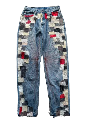 BURST PATCHWORK DENIM