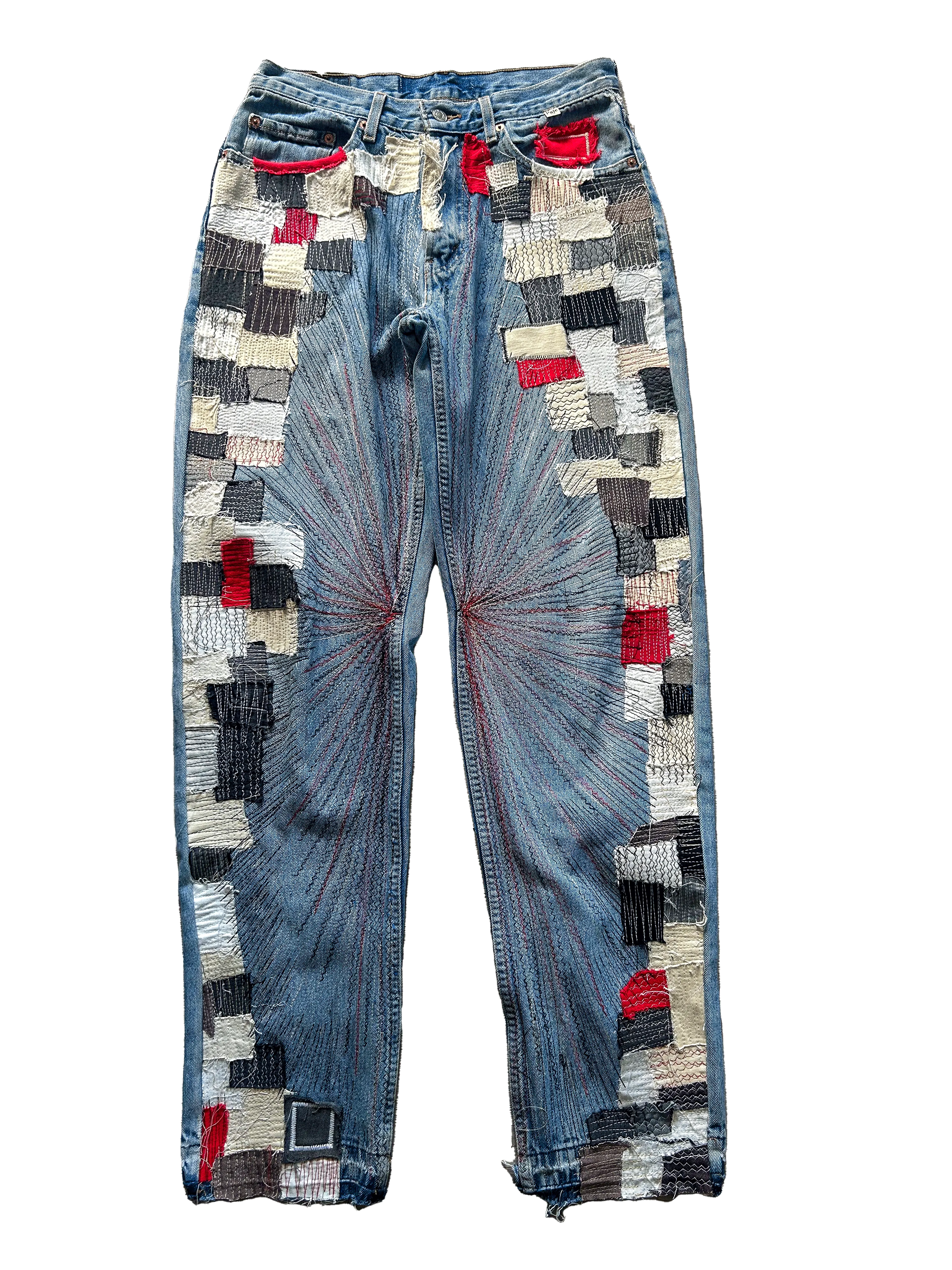 BURST PATCHWORK DENIM