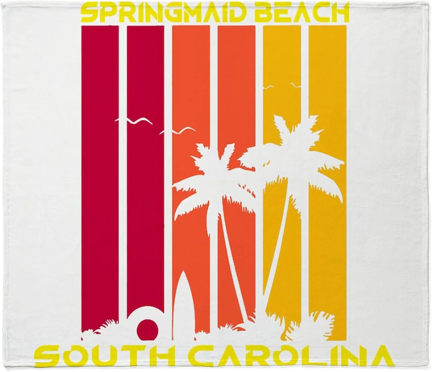 CafePress South Carolina Springmaid Beach Super Soft Fleece Plush Throw Blanket, 60"x50"